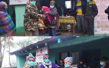 दशरथचन्द न पा  वडा नं ३ द्वारा कम्बल वितरण 
